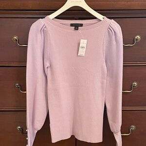 Ann Taylor Lilac Ribbed Knit Top